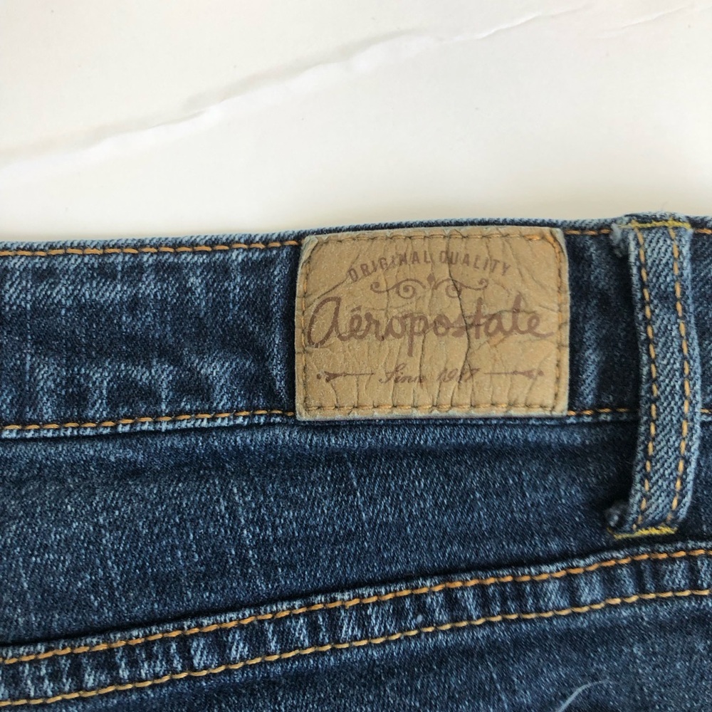 Aeropostale Women's Denim Bermuda Shorts - Blue Size 14 - Picture 4 of 4